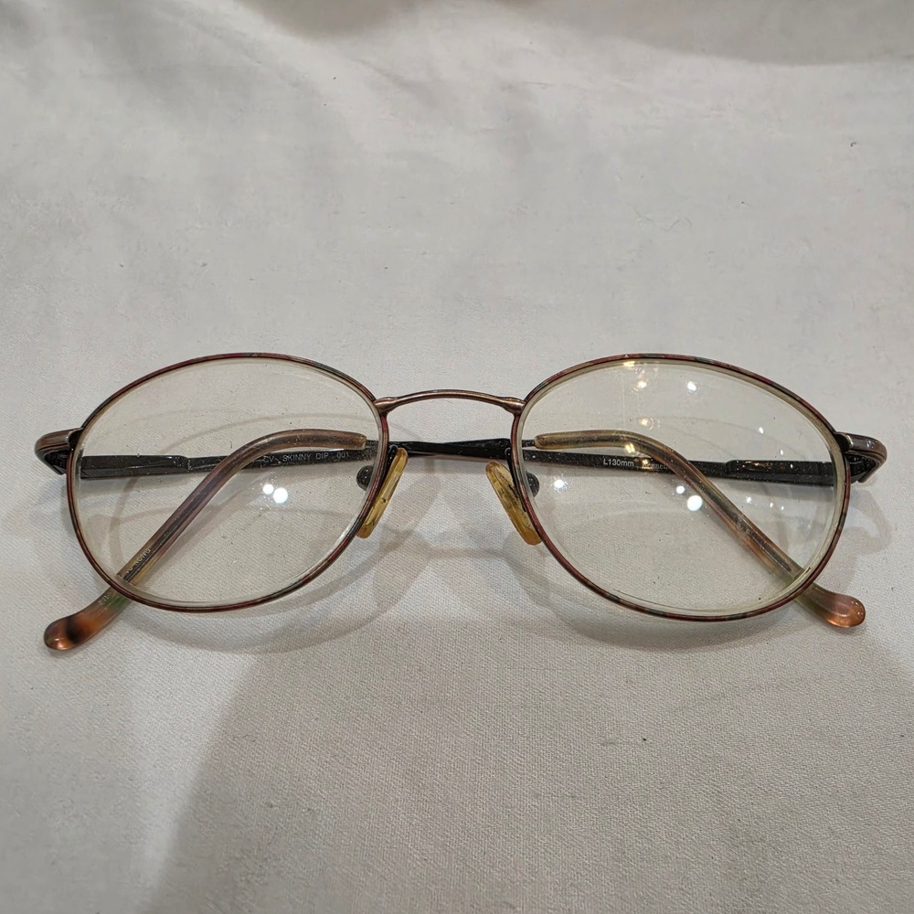 Kenneth Cole Skinny Dip 001 Eyeglasses Unisex 48-18-130 Black Oval Good Metal